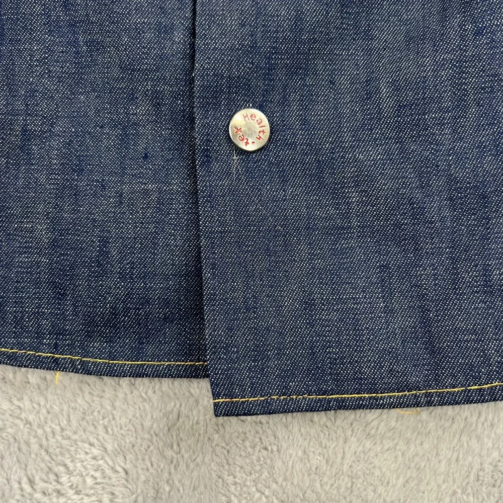 Vintage Health-Tex Selvedge Denim Jacket 4T Blue Kids Western Snap Front Shirt